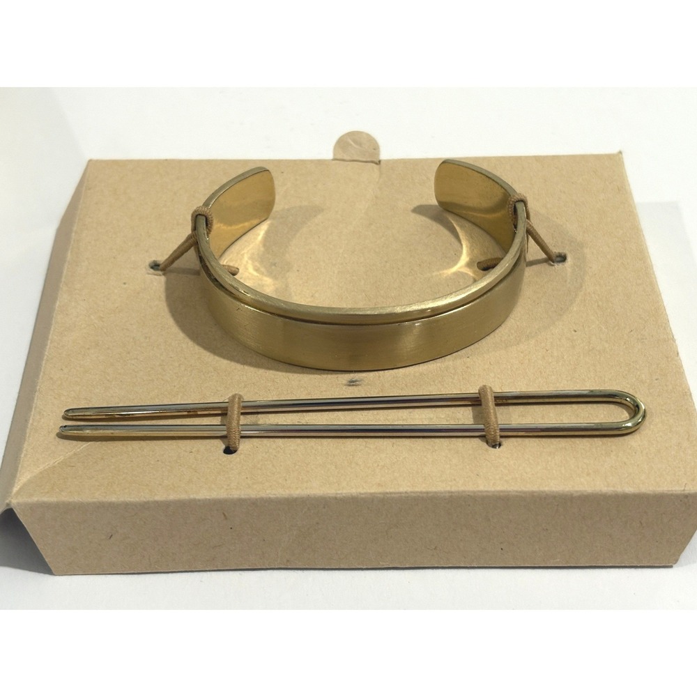 Jen Atkin X Chloe‎ + Isabel Hair Bun Cuff and Pin Set Brushed Gold